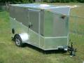 6x 10 PEWTER v-nose motorcycle trailer cargo slant