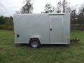 Silver 12ft Cargo Trailer with Flat Front    