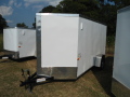 WHITE 12FT Enclosed Trailer with V-nose