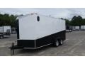 16ft Beautiful White and Black Motorcycle Trailer