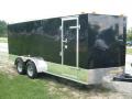 7x16 black enclosed cargo motorccyle trailer ANODIZED
