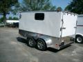 7x12 WHITE enclosed cargo motorcycle trailer finished