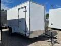 WHITE 7X14 HAUL ABOUT CARGO TRAILER