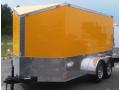 7x12 YELLOW enclosed cargo motorccyle trailer slant V