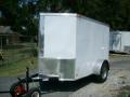 5 x 8 white enclosed cargo motorcycle trailer