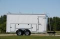 White 16FT Contractor Trailer w/Outside Tool Access