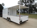 24ft White Porch Concession Trailer - Sinks and A/C