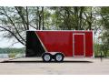 BLACK/RED 16FT TANDEM 3500# AXLE CARGO TRAILER  WITH RAMP