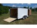 16ft White Flat Front Enclosed Trailer 
