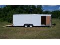 24ft White Flat Front Enclosed 