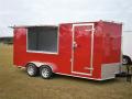 16ft RED CONCESSION TRAILER W/DOUBLE REAR DOORS