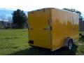 12ft Yellow Single Axle V Nose Enclosed