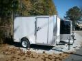 6x10 sa white enclosed utility cargo trailer barn doors