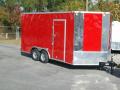 8x16 RED carhauler enclosed motorcycle trailer 7'