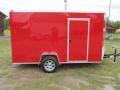 12ft Red V Nose Cargo Trailer with Mag Wheels 
