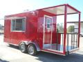 RED  20FT BBQ CONCESSION TRAILER