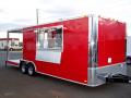 Red 24ft BBQ Trailer with Porch