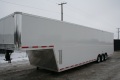 40ft GN Race Trailer-Spread Axles-White Walls and Ceiling and Rubber Coin Flooring