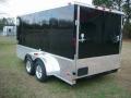 7 x 14 black v-nose enclosed motorcycle trailer cargo