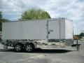 7x14 white enclosed cargo motorcycle trailer