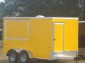 Concession Trailer 12ft Yellow Flat Front w/Door