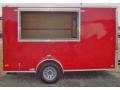Red Flat Front 12ft Concession Trailer