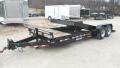 $14245- Sure-Trac 7x18+4 Oak Wood Tilt Deck Equipment Trailer w/Stationary 16,000#