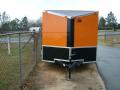 7x12 black ATP  motorcycle trailer orange SCREWLESS