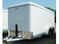 16ft white double doors cargo trailer