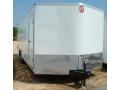 White 24ft Cargo Trailer with Spare, Rear Ramp and More