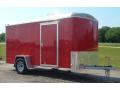 12ft Red Flat Front Cargo Trailer w/Ramp