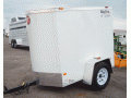 8ft White with Rounded V-Nose with Single Door