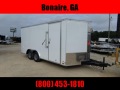 Covered Wagon Trailers 8.5x16 WHITE slant ramp door Enclosed Cargo Trailer