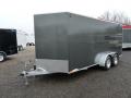 18ft   Charcoal V-nose All Aluminum Motorcycle Trailer