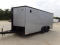 Covered Wagon Trailers 8.5x16 Silver ramp door Enclosed Cargo Trailer 