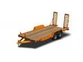 14ft Yellow Skid Steer Trailer w/Stand Up Ramps