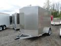 Pewter 12ft  All Aluminum Enclosed Cargo Trailer with Rear Barn Doors