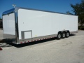 32ft Race Trailer - White with Triple 6K Axles