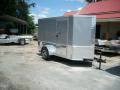 5x10 enclosed motorcycle trailer silver frost