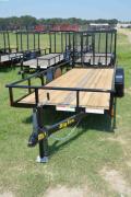10ft Single 3500lb Axle Utility Trailer With Wood Deck