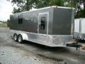 7x16 enclosed toy hauler trailer basic charlcoal gray