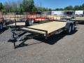 16ft Open Car Trailer Black with Wood Decking