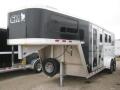 BLACK 3 HORSE TRAILER WITH DOUBLE REAR DOORS