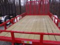 Red 12ft Single 3500lb Axle Utility Trailer  