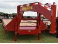 Red 10000lb Tandem Dual Axle Gooseneck Flatbed 35ft Overall