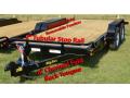 Equipment Trailer, 18 ft Black with Wood Deck