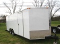 WHITE 16FT TRAILER WITH 2-3500LB AXLES