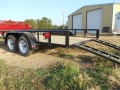 16FT EQUIPMENT TRAILER W/SIDE RAILS AND SLIDE IN RAMPS