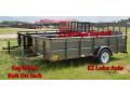 12ft  Utility Trailer w/Solid Steel Sides