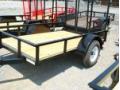 8FT Utility Trailer Black with Wood Decking
